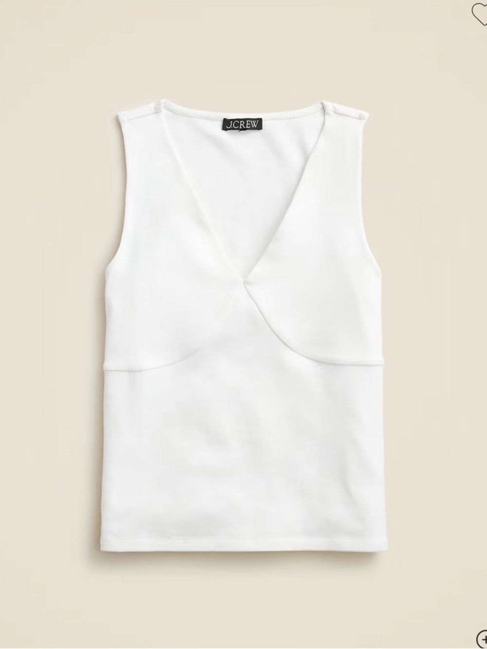 NWT J. Crew Stretch cotton-blend V-neck tops black and white sold as set